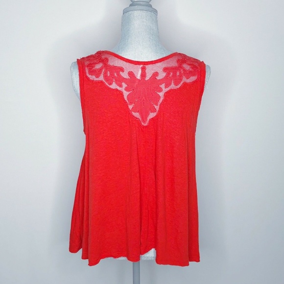 Free People Top Tank Meant to Be Red Size XS (Z14) - Picture 6 of 8